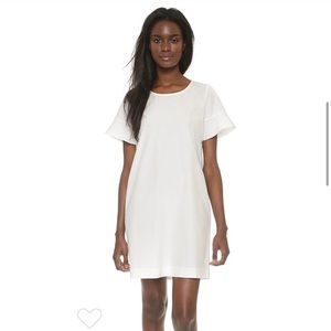 euc Madewell White Cotton Mini Tie Back Dress